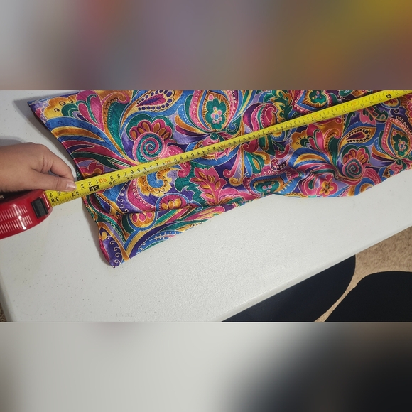 Aldofo kaleidoscope 80s 90s Paisley silky button down night shirt S/m - Picture 9 of 9